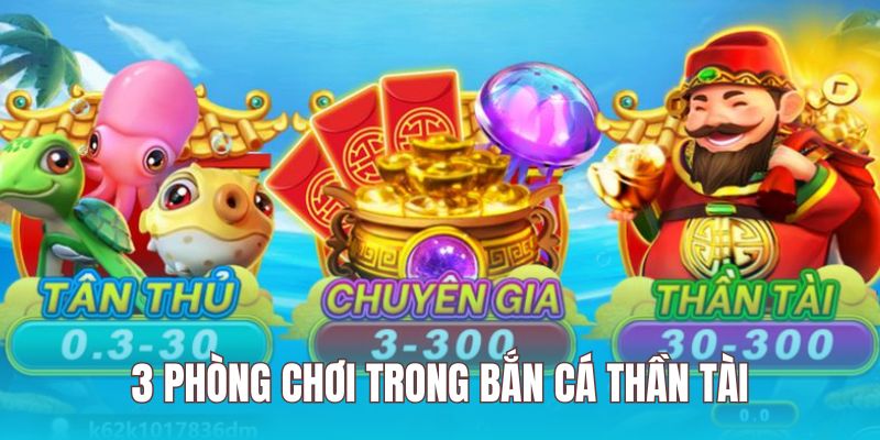 Trò chơi cung cấp 3 phòng cược khác nhau